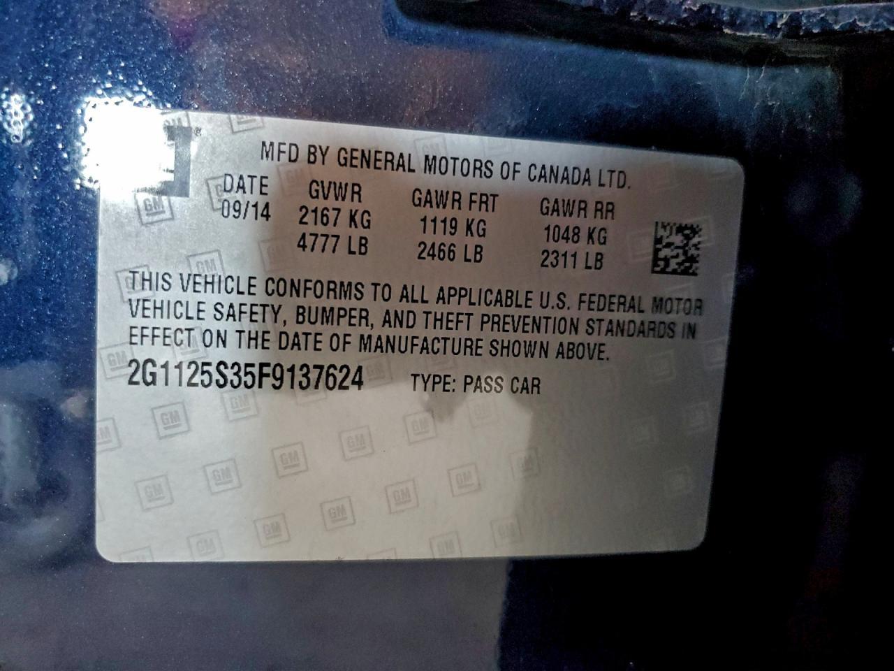 2015 CHEVROLET IMPALA