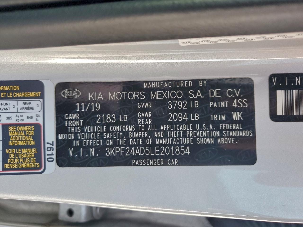 2020 KIA FORTE