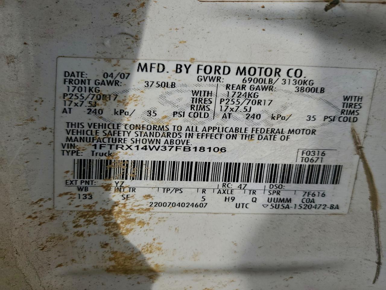 2007 FORD F-150