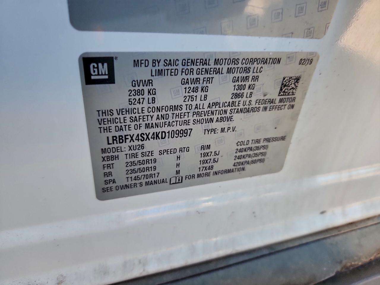 2019 BUICK Envision
