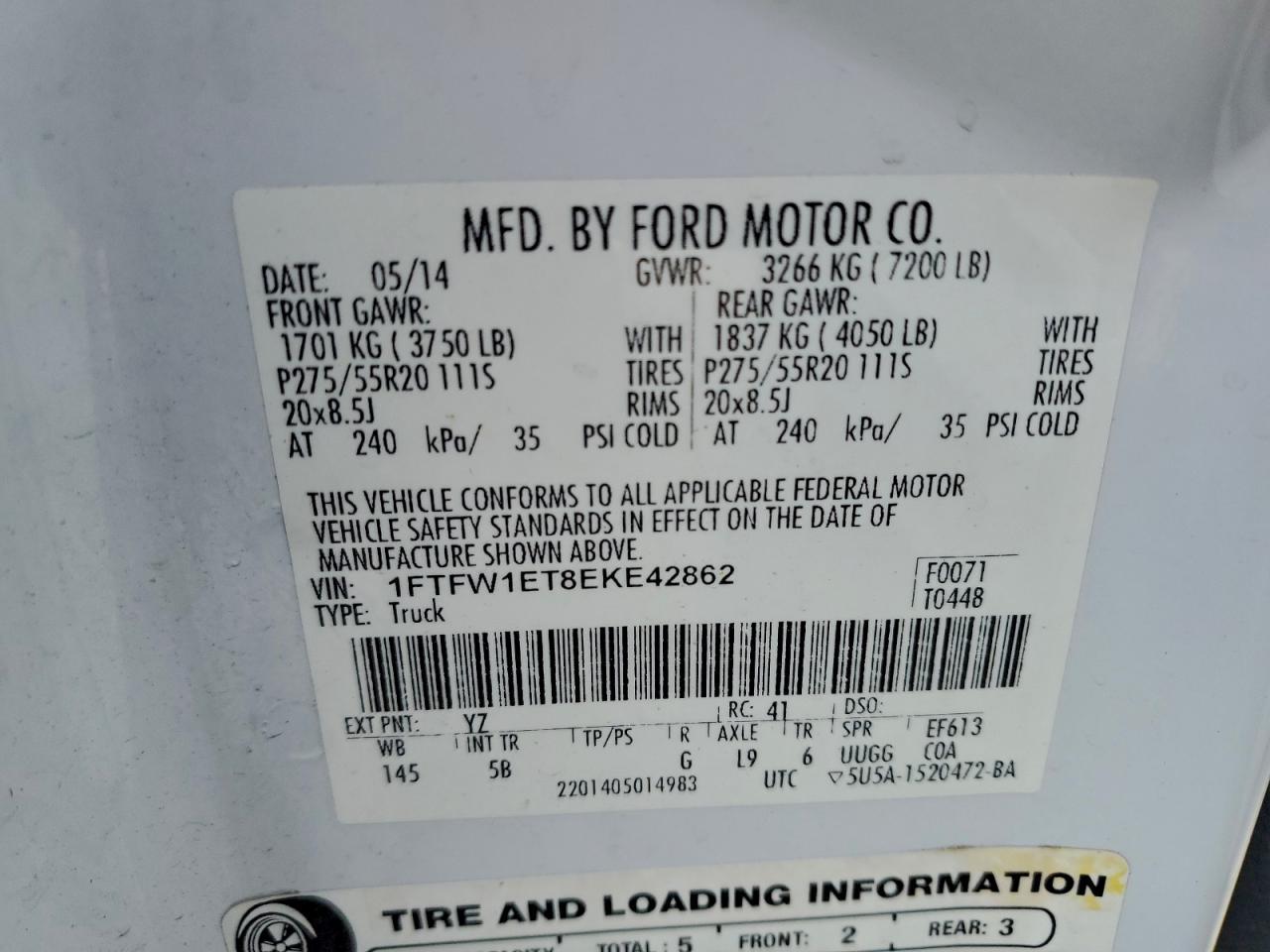 2014 FORD F-150 Lightning