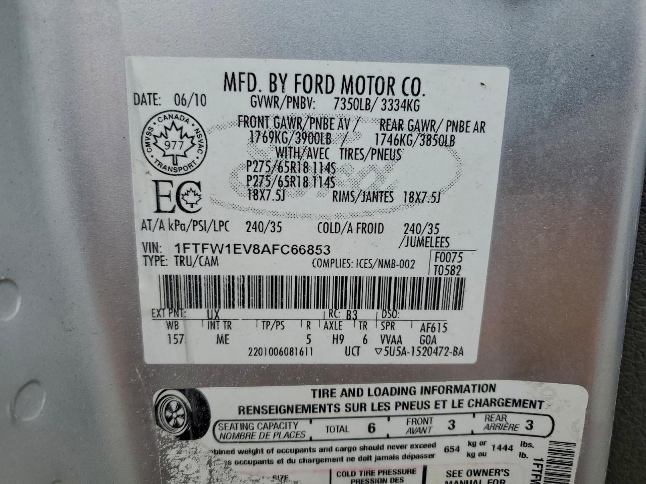 2010 FORD F-150