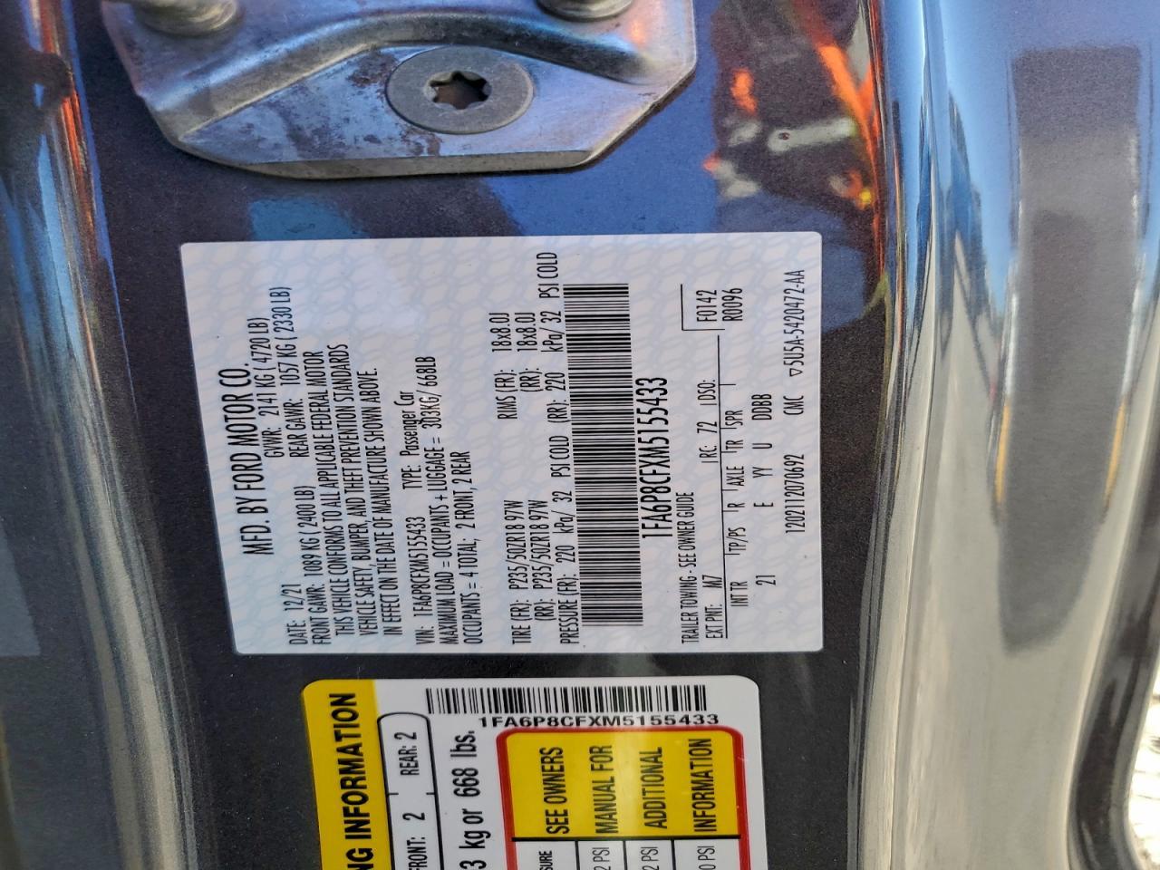 2021 FORD MUSTANG