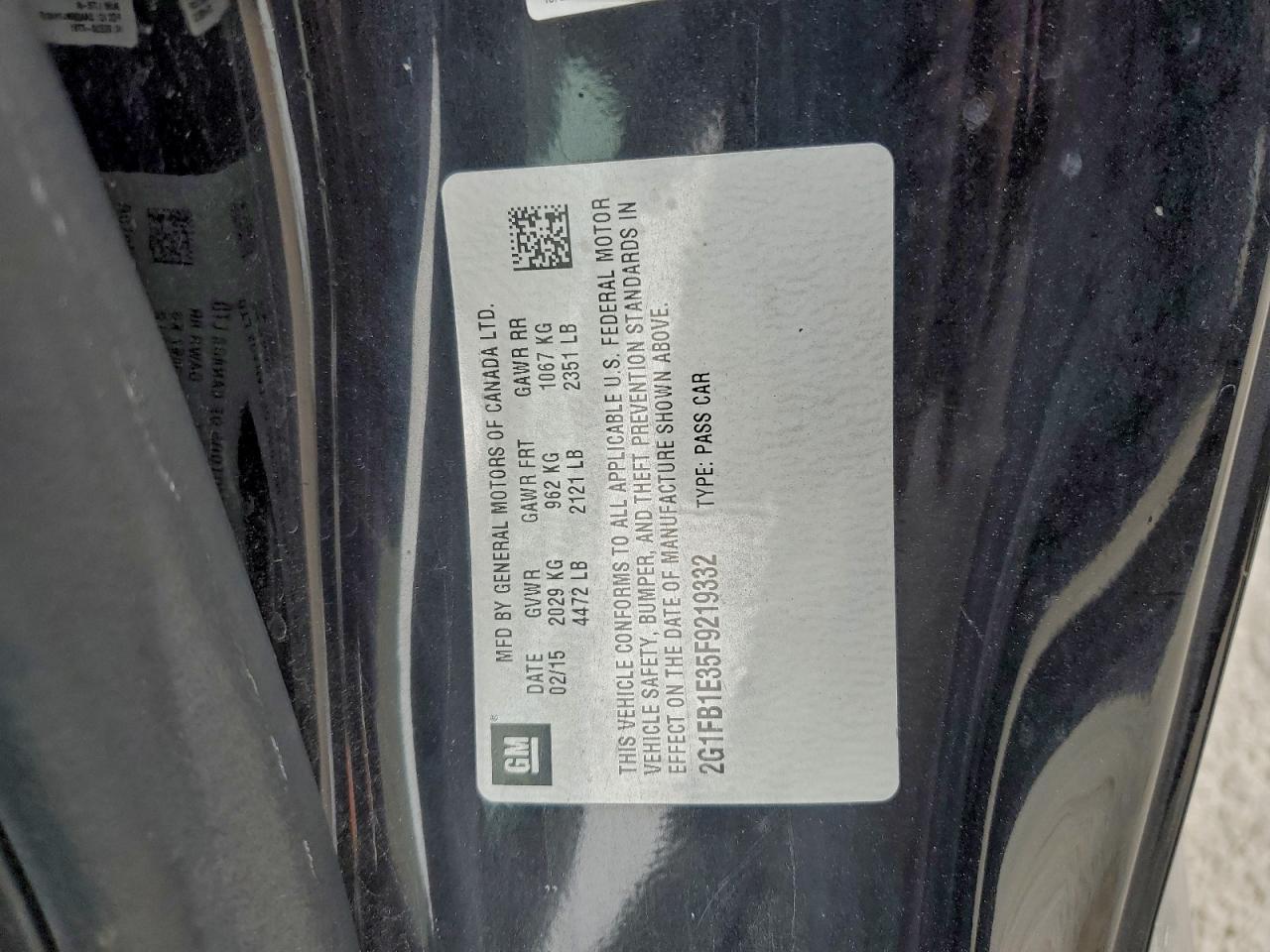 2015 CHEVROLET Camaro