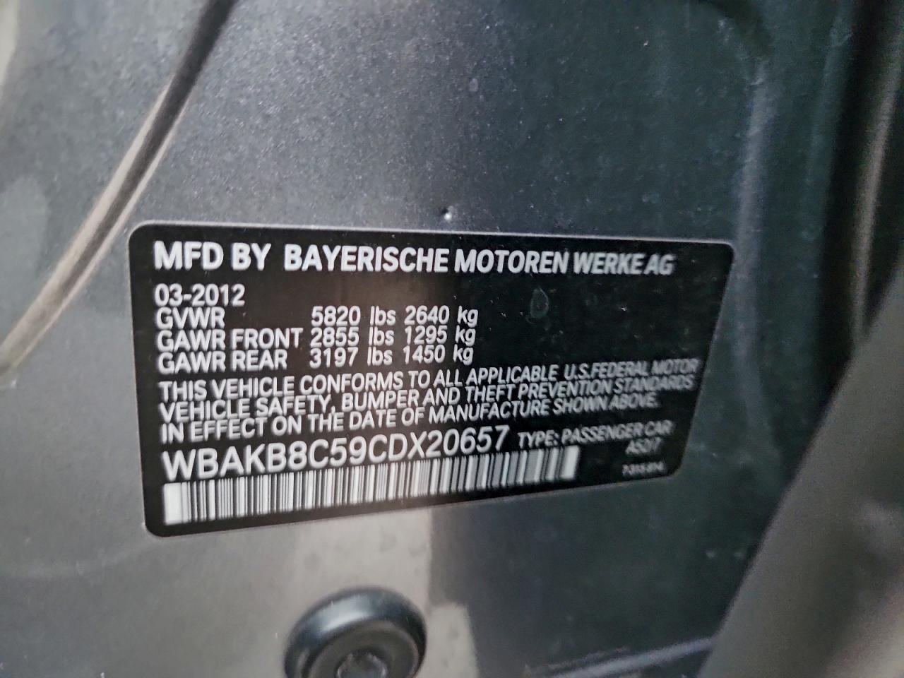 2012 BMW 7 series