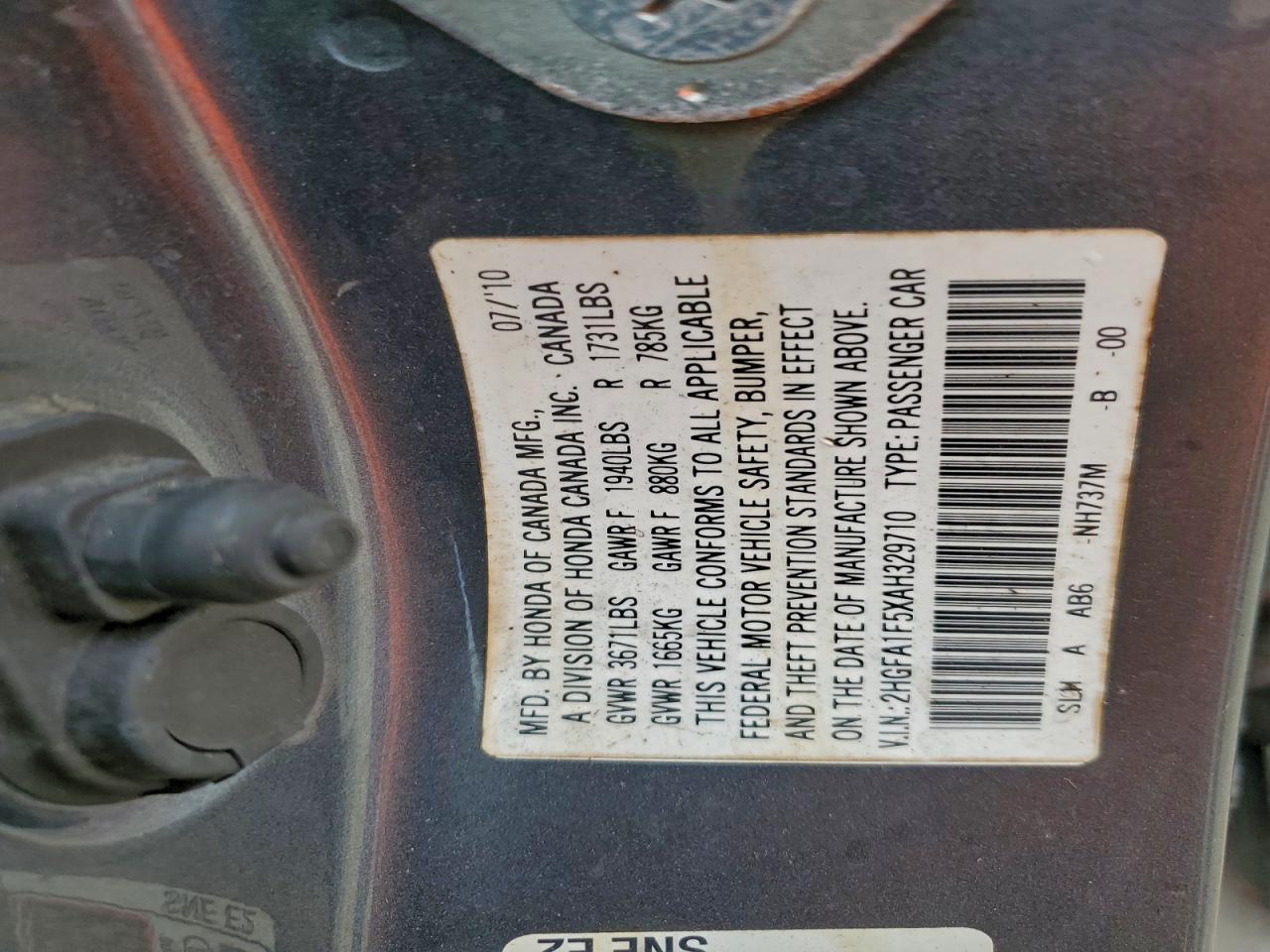 2010 HONDA CIVIC
