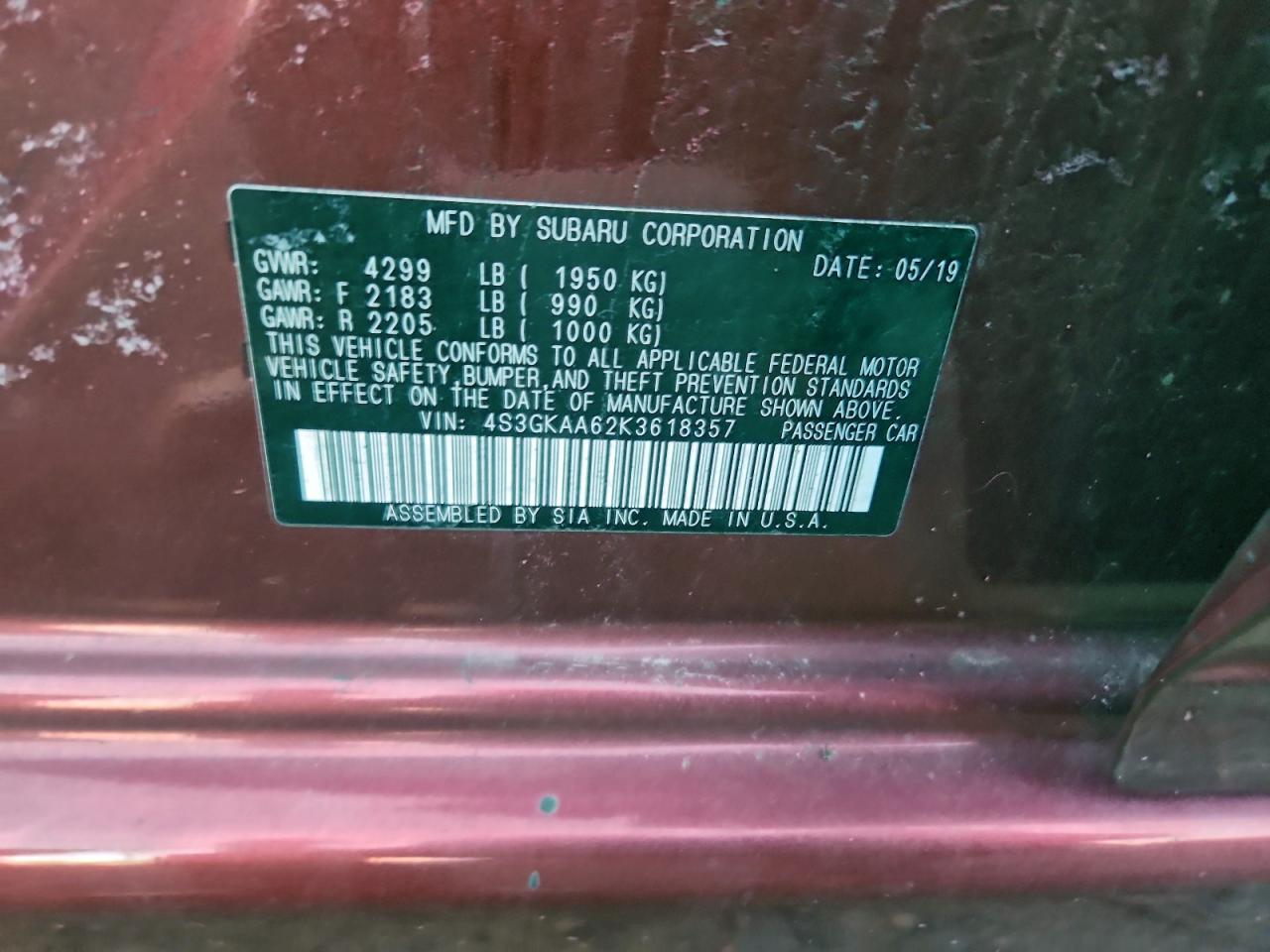 2019 SUBARU IMPREZA