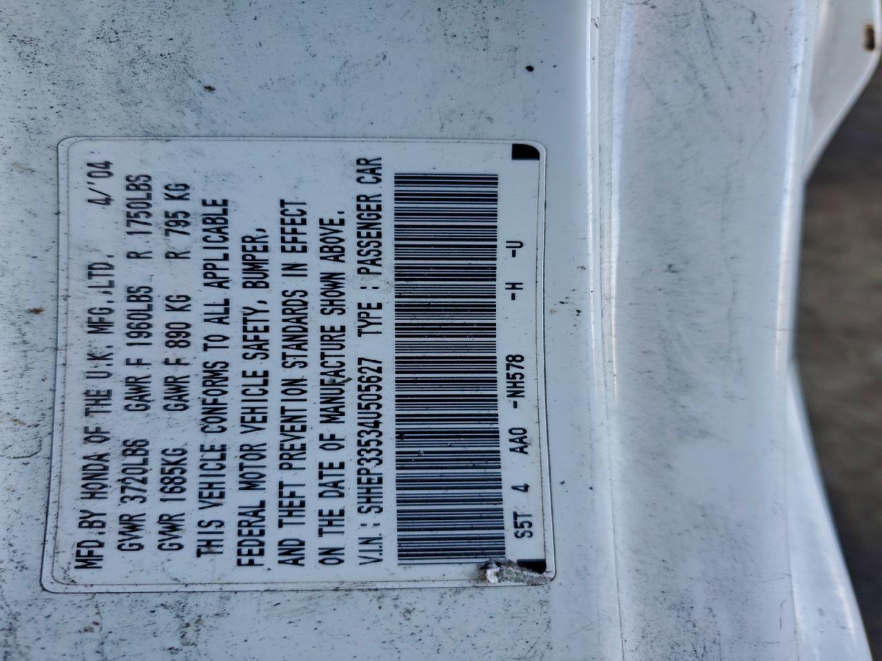 2004 HONDA CIVIC