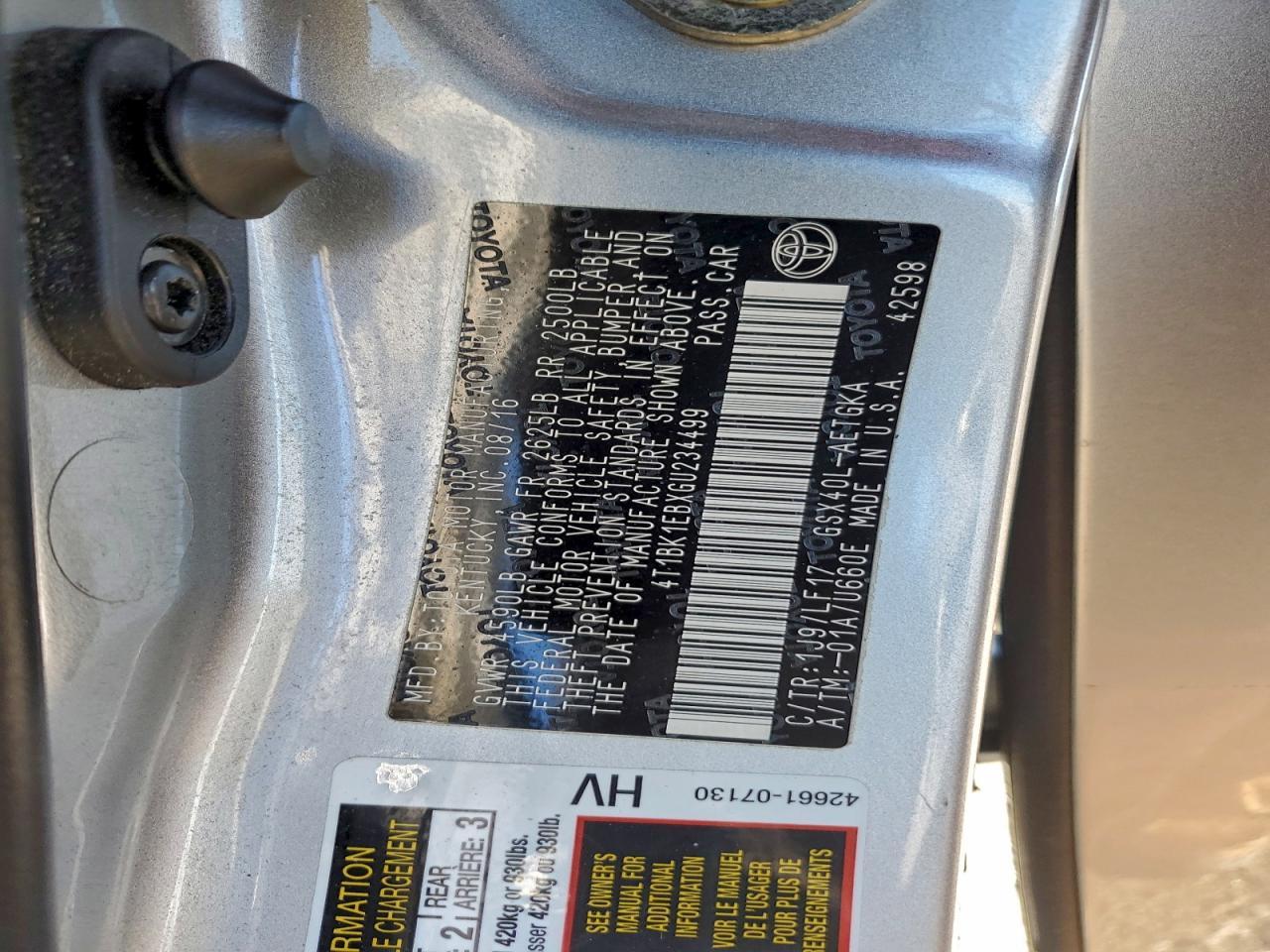2016 TOYOTA Avalon