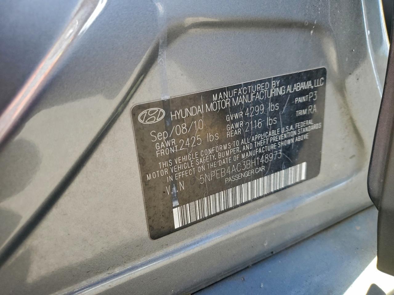 2011 HYUNDAI SONATA