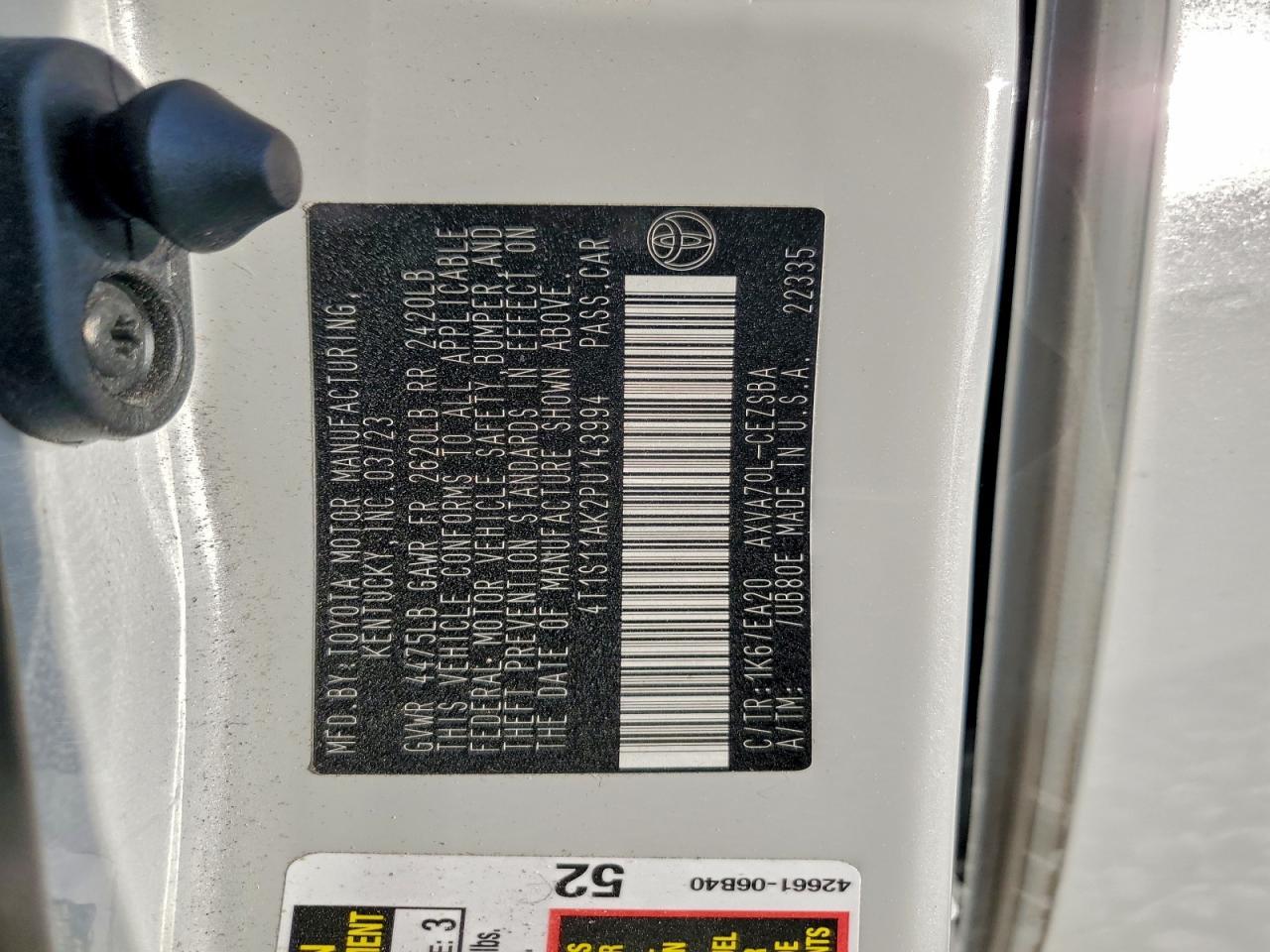 2023 TOYOTA CAMRY