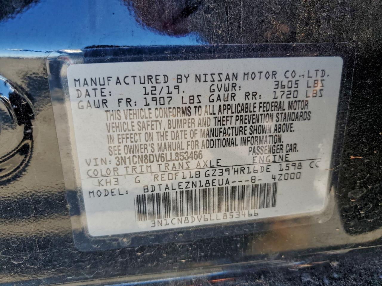 2020 NISSAN VERSA