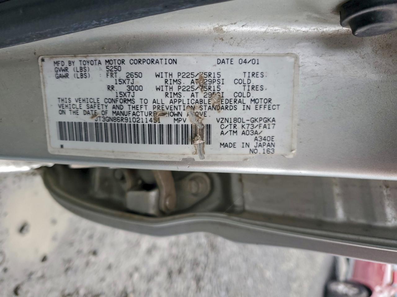 2001 TOYOTA 4Runner