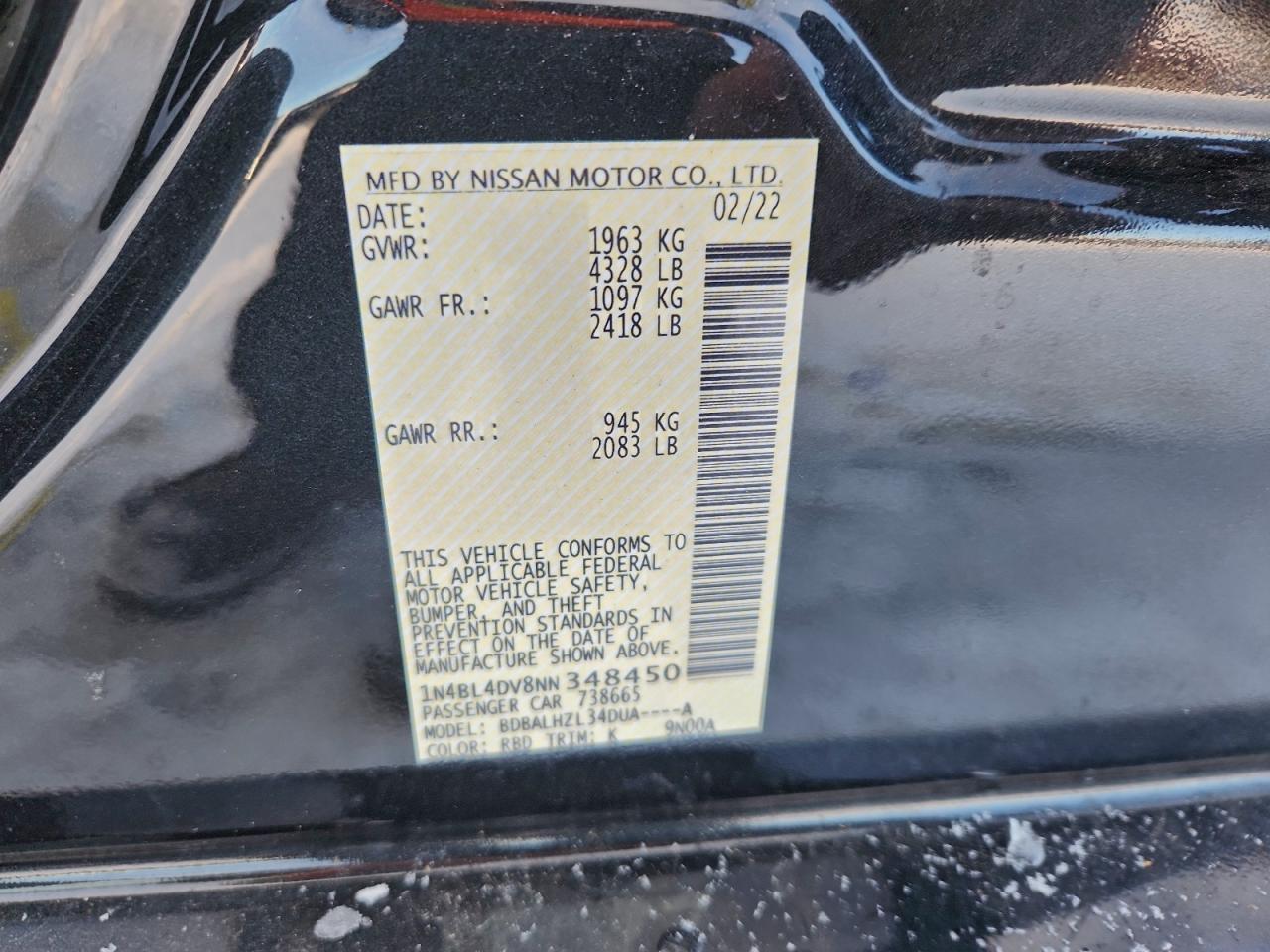 2022 NISSAN ALTIMA