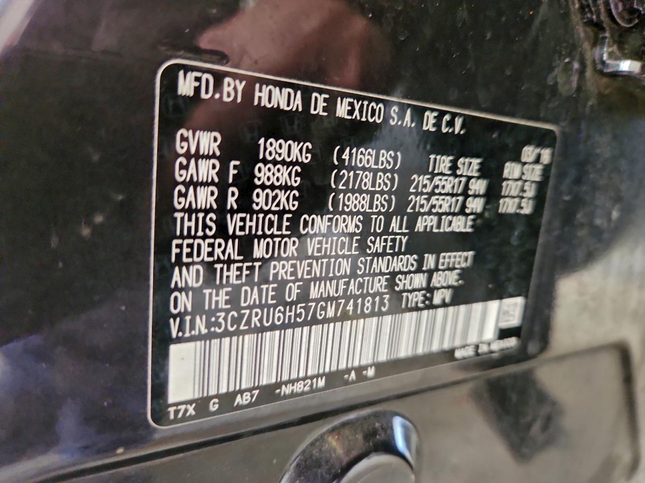 2016 HONDA HR-V