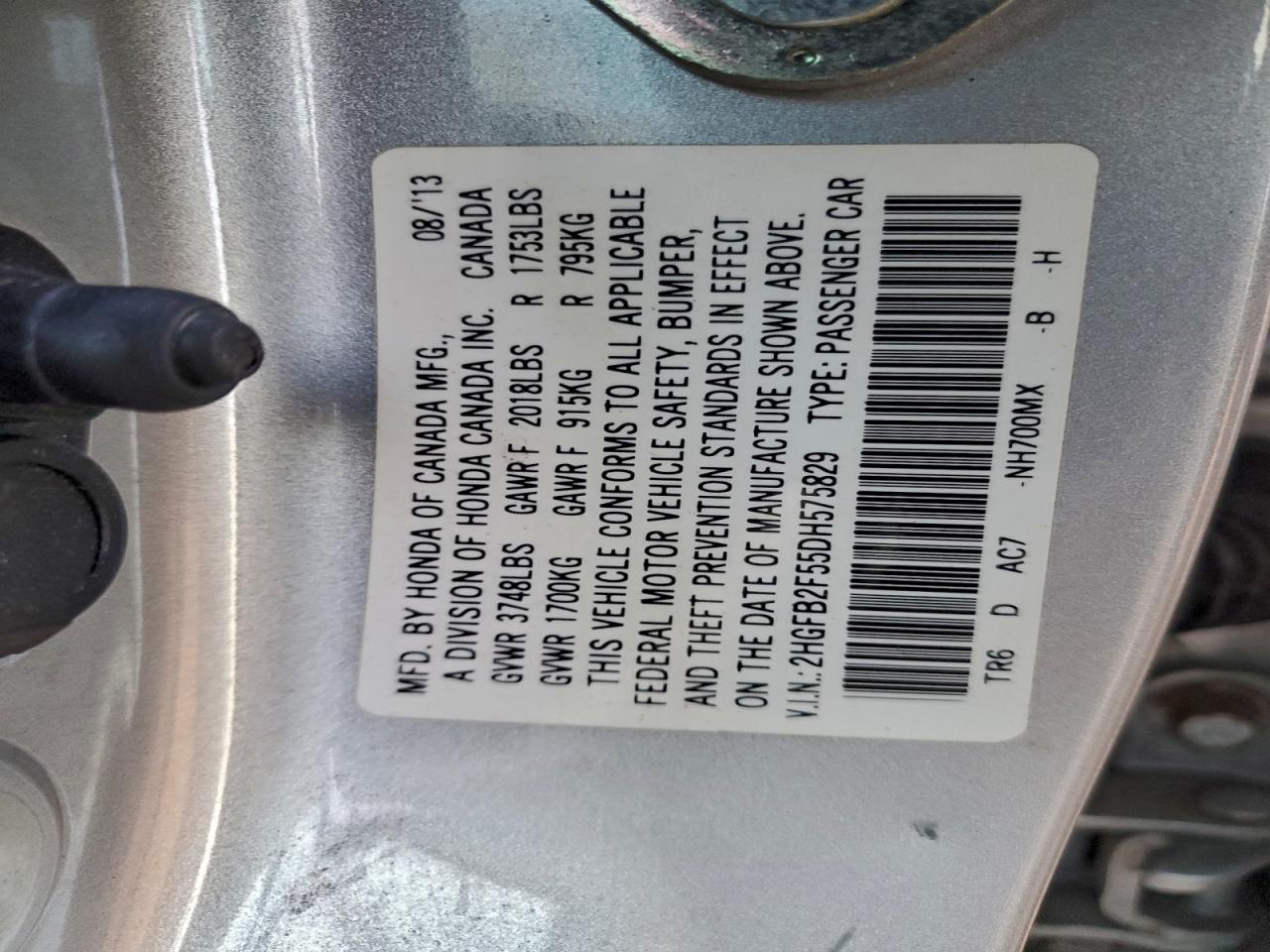 2013 HONDA CIVIC