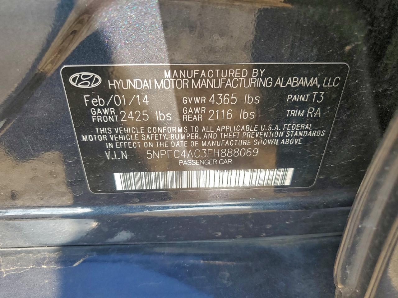 2014 HYUNDAI SONATA