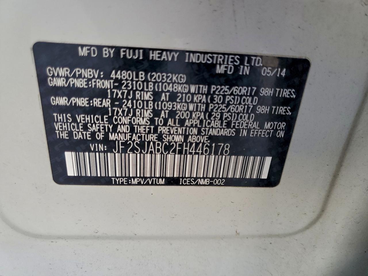 2015 SUBARU FORESTER