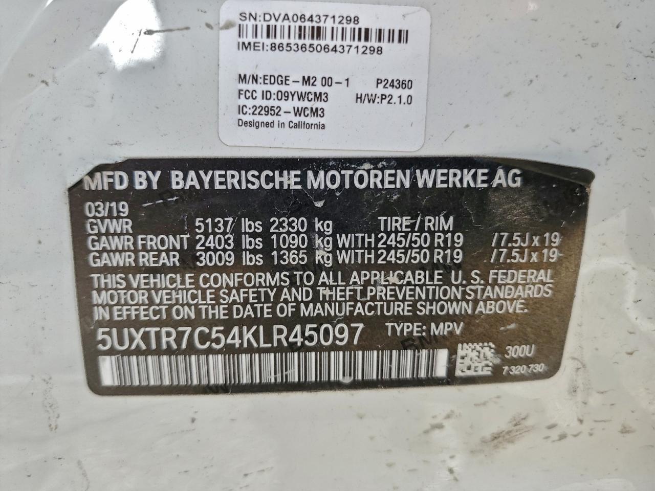 2019 BMW X3
