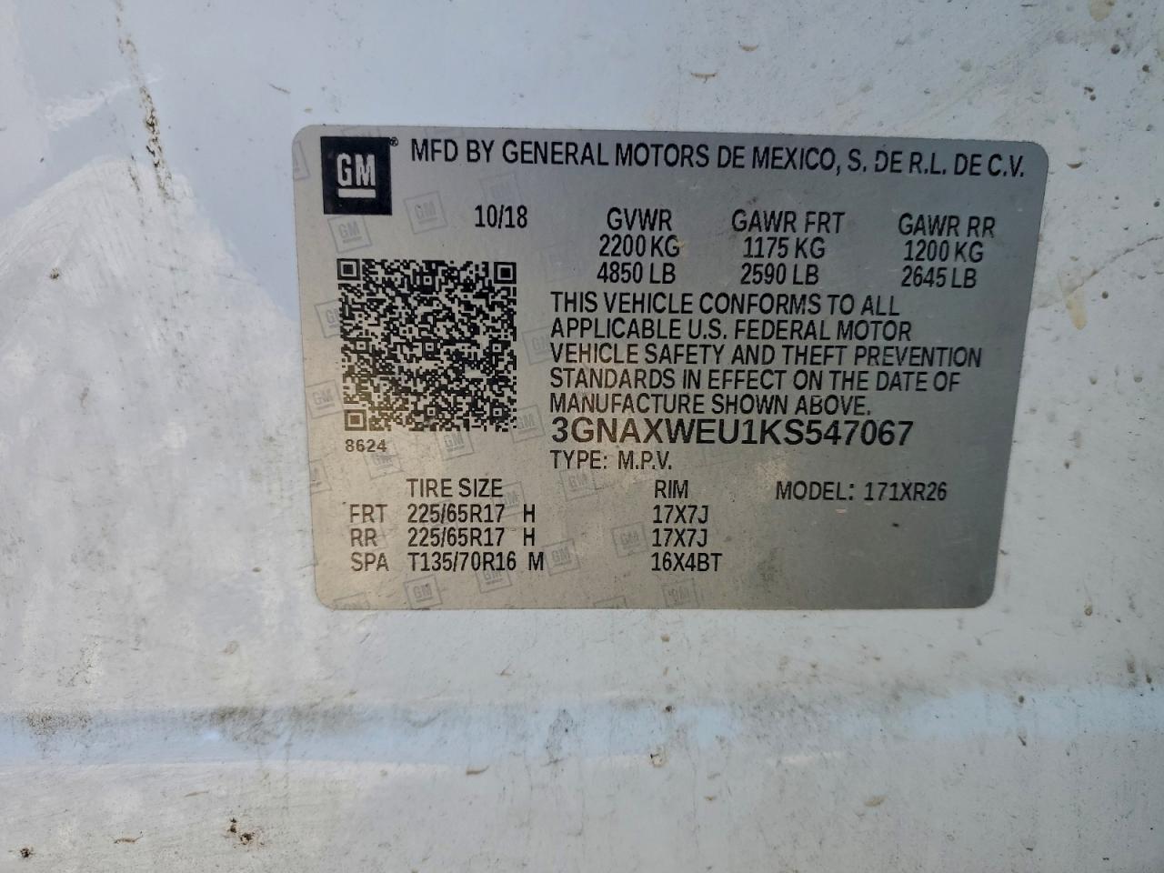 2019 CHEVROLET EQUINOX