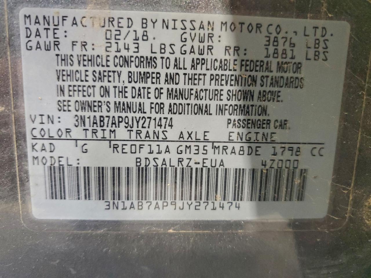 2018 NISSAN SENTRA