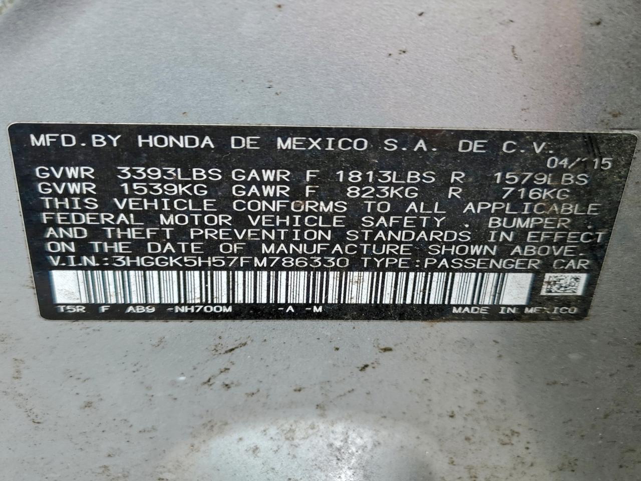 2015 HONDA FIT