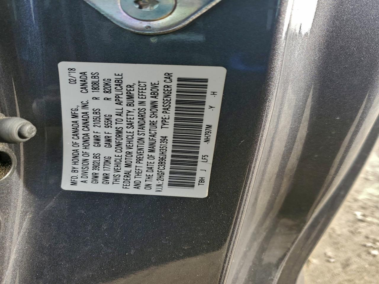 2018 HONDA CIVIC
