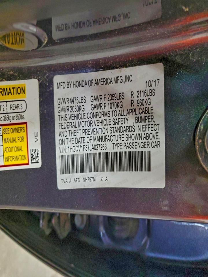 2018 HONDA ACCORD