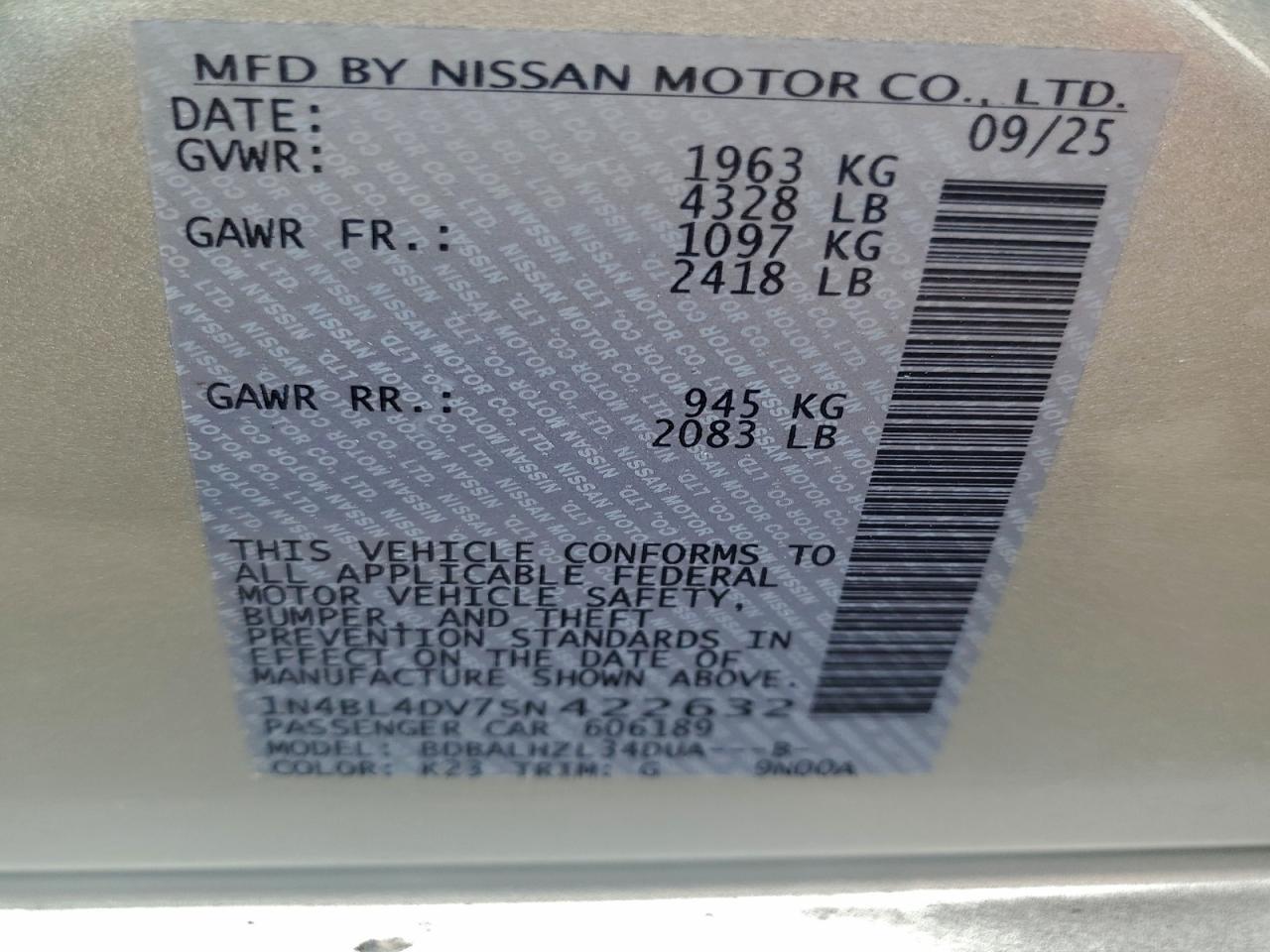 2025 NISSAN ALTIMA