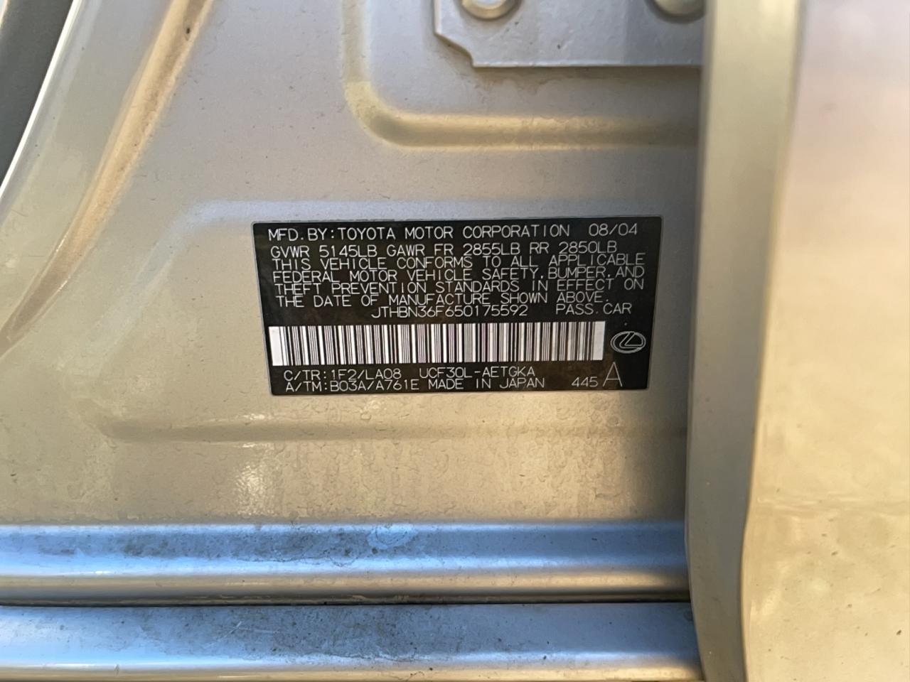 2005 LEXUS Ls 430