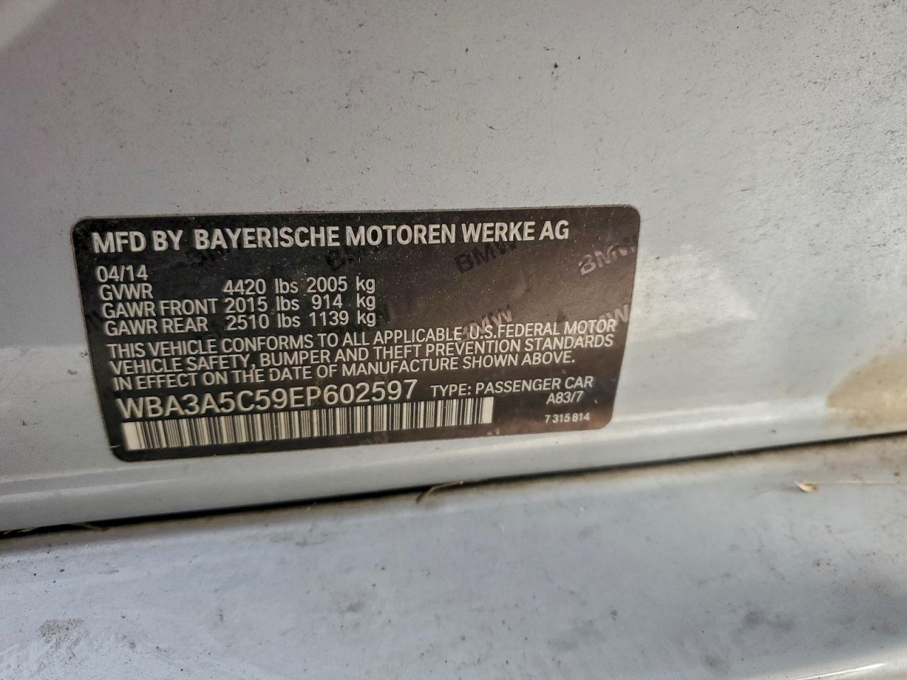 2014 BMW 3 SERIES