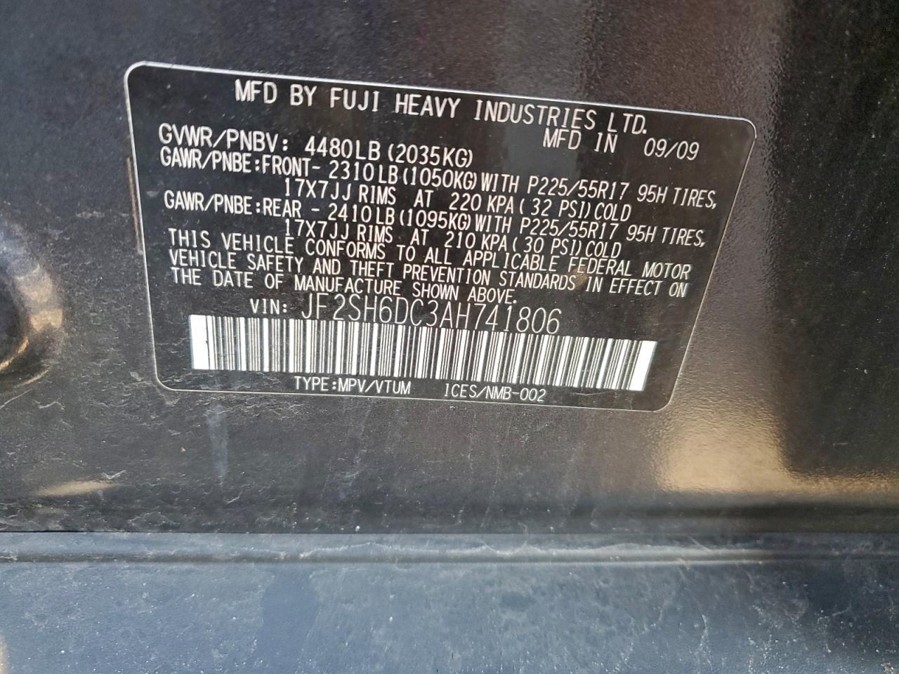 2010 SUBARU FORESTER