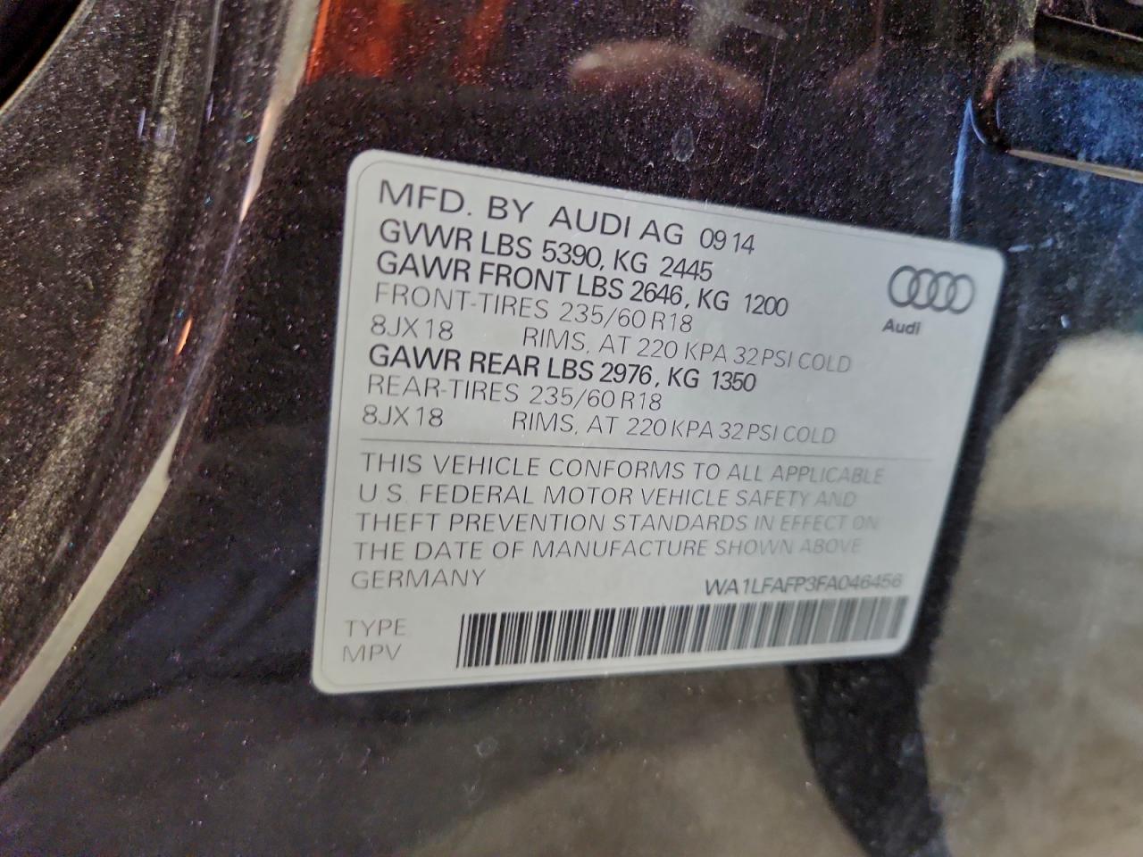 2015 AUDI Q5