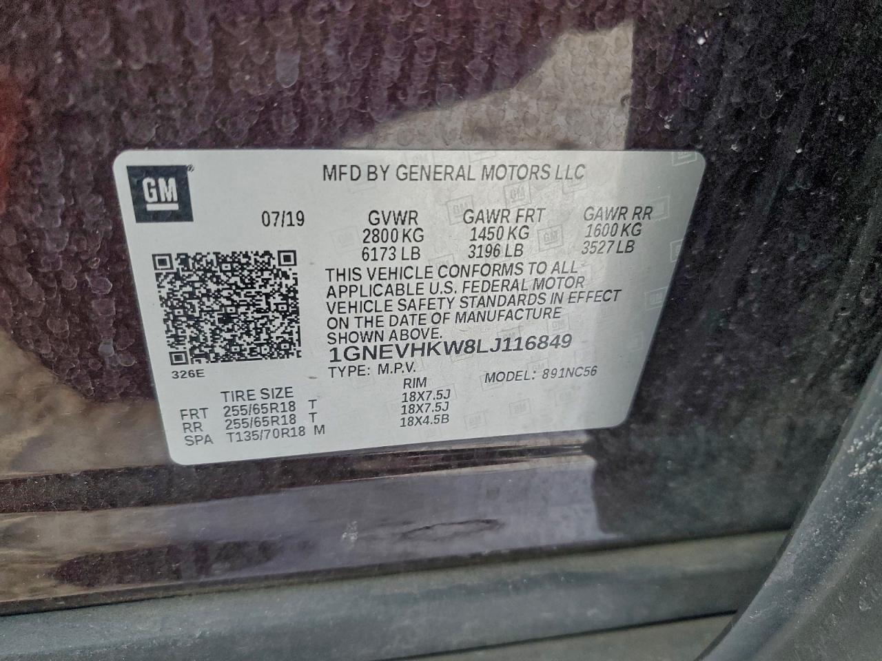 2020 CHEVROLET TRAVERSE