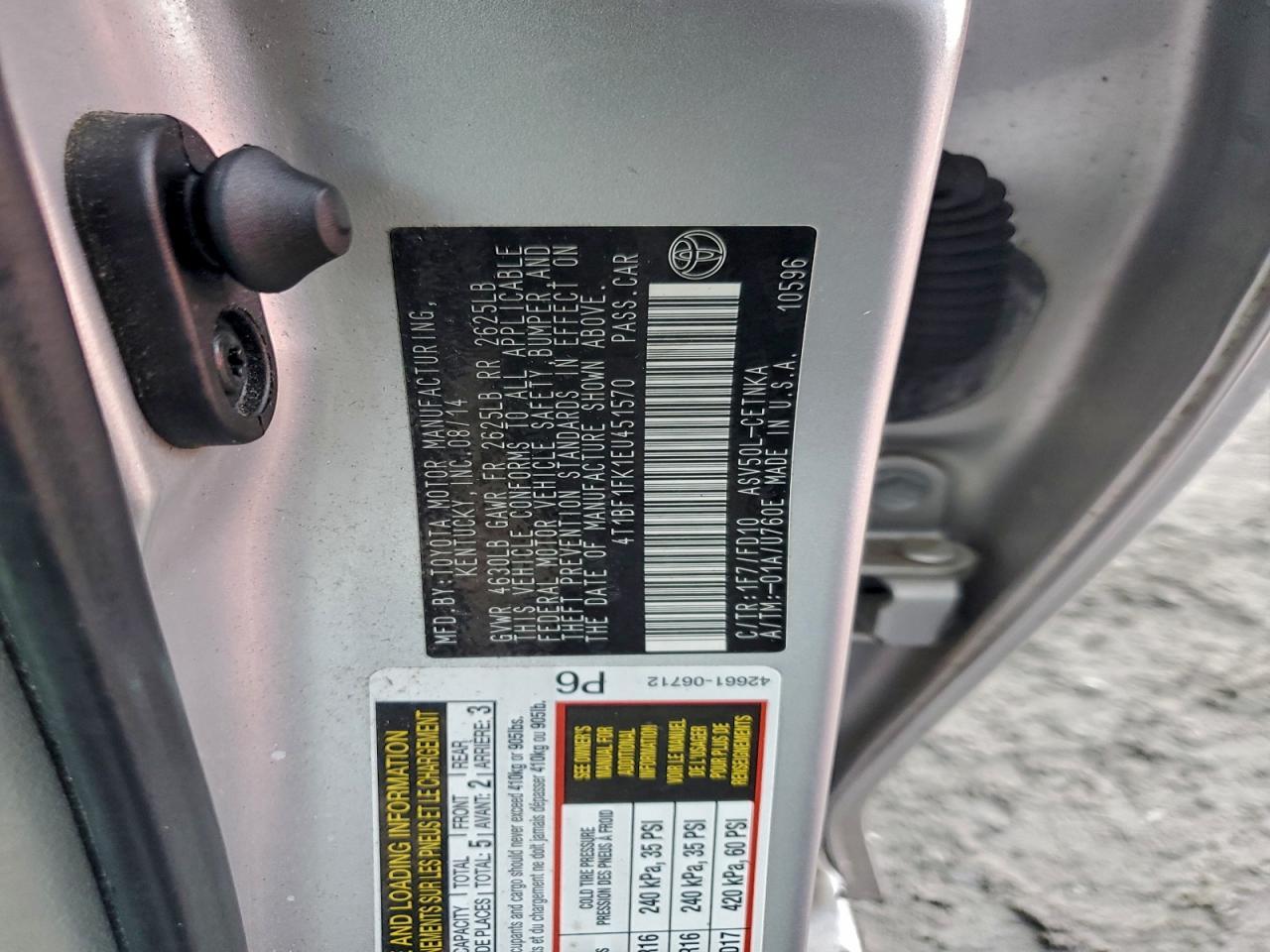 2014 TOYOTA CAMRY