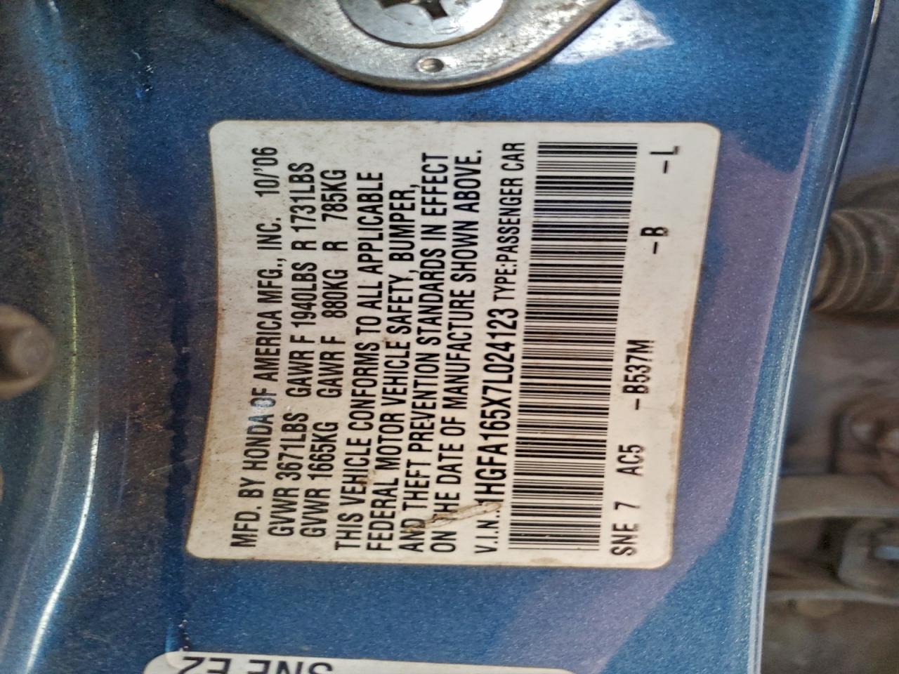 2007 HONDA CIVIC