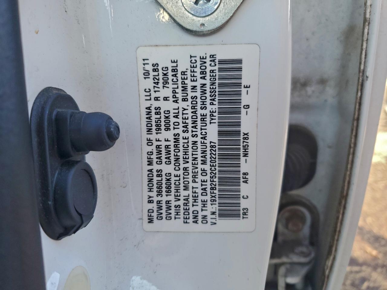 2012 HONDA CIVIC