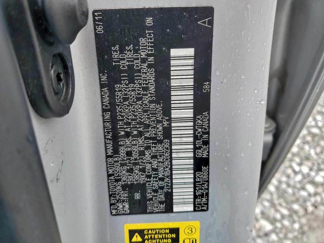 2011 LEXUS RX 350