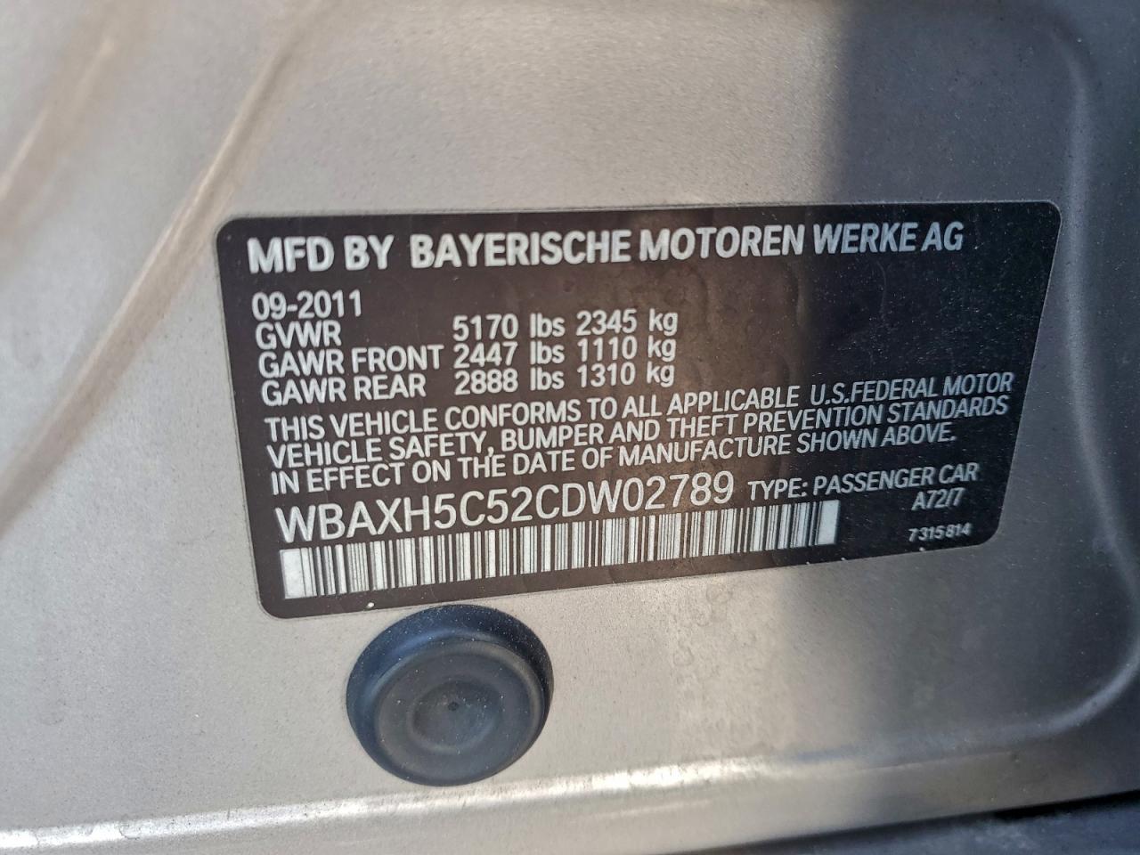 2012 BMW 5 series