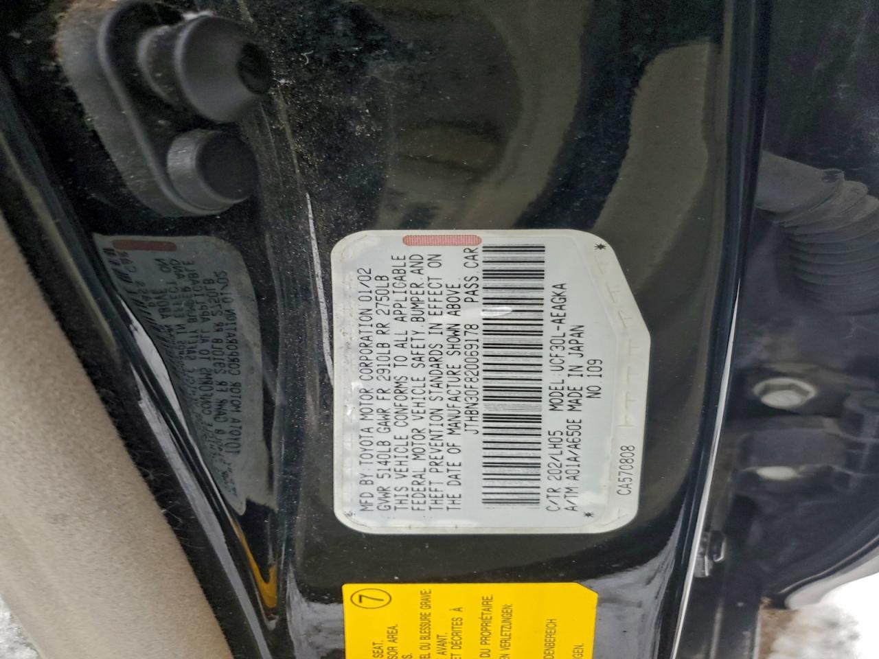 2001 LEXUS Ls 430