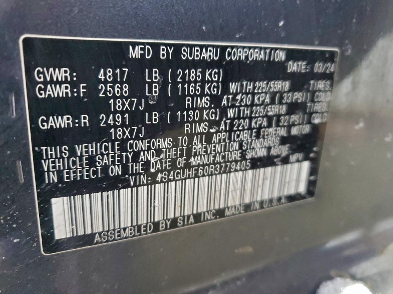 2024 SUBARU Crosstrek