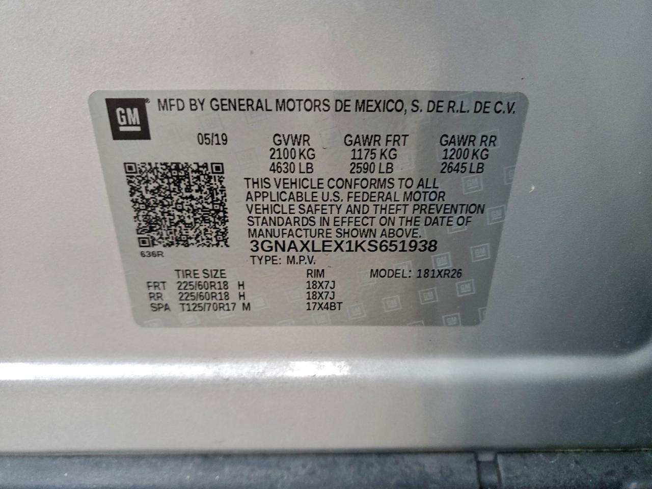 2019 CHEVROLET EQUINOX