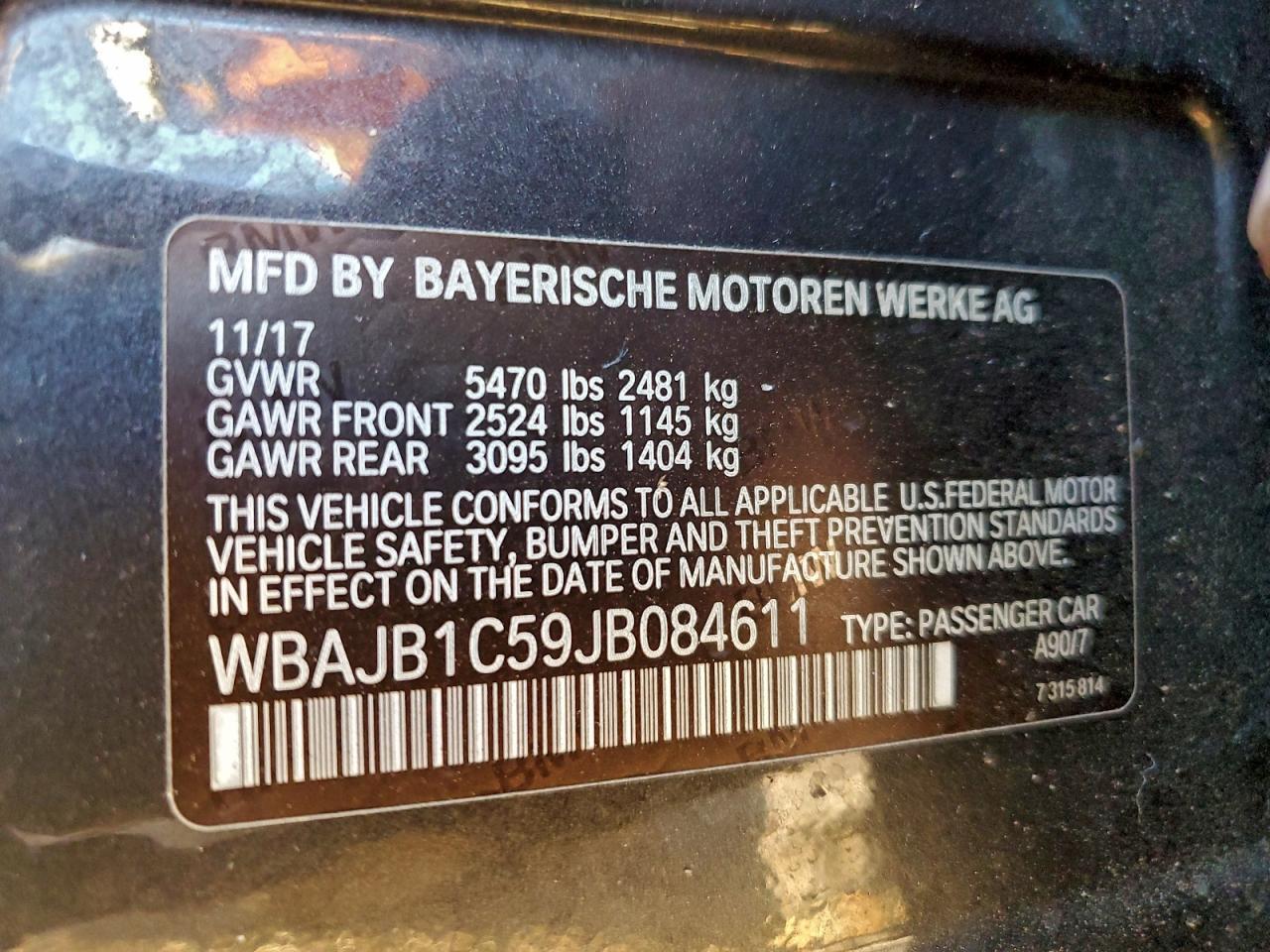 2018 BMW 5 series