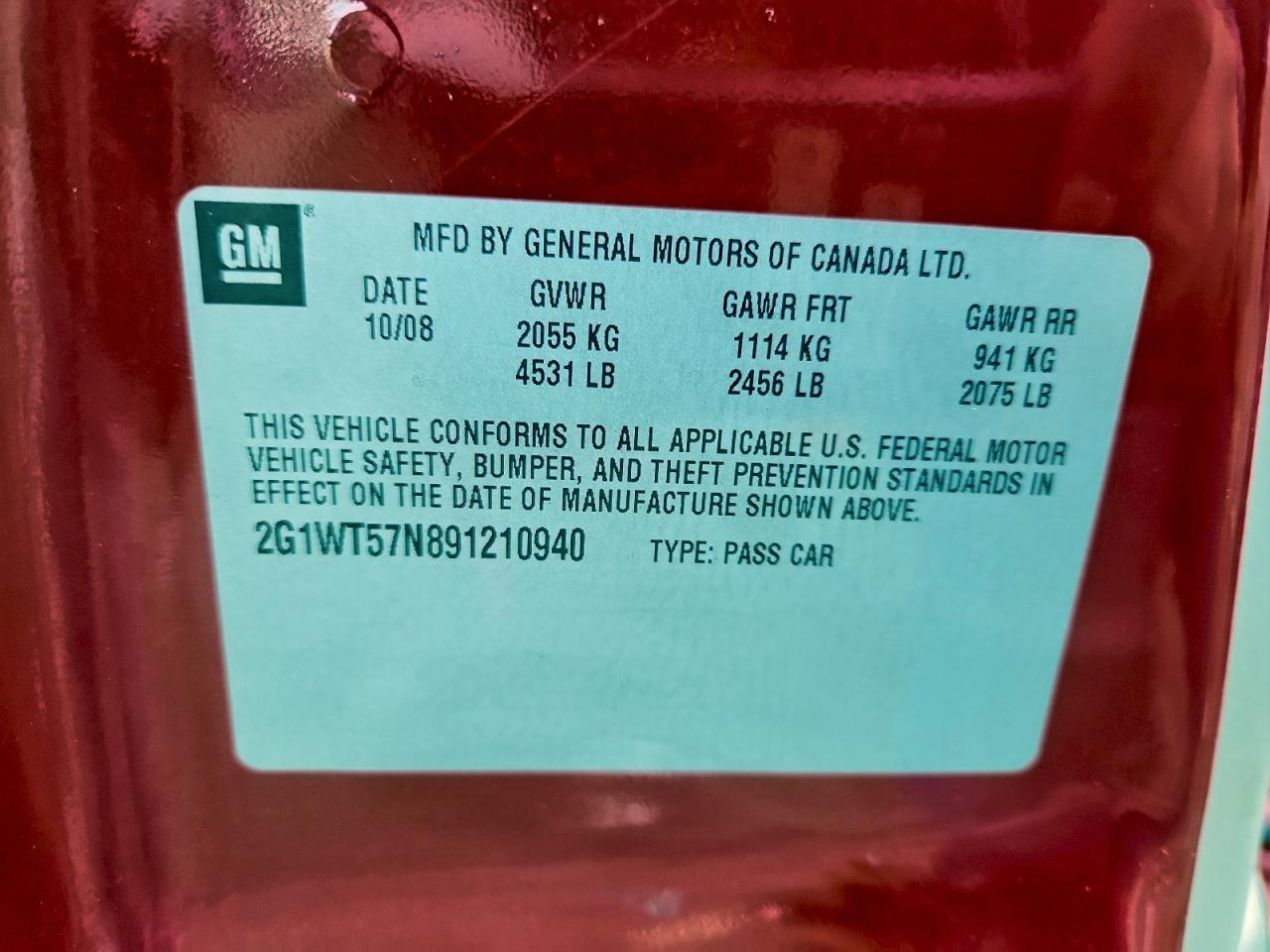 2009 CHEVROLET IMPALA
