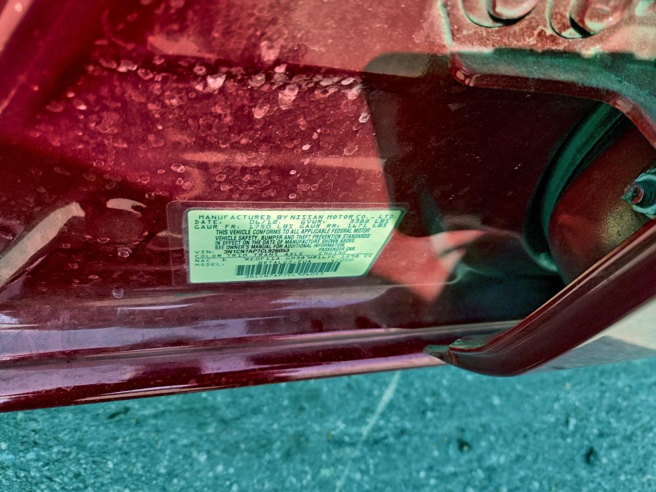 2012 NISSAN VERSA