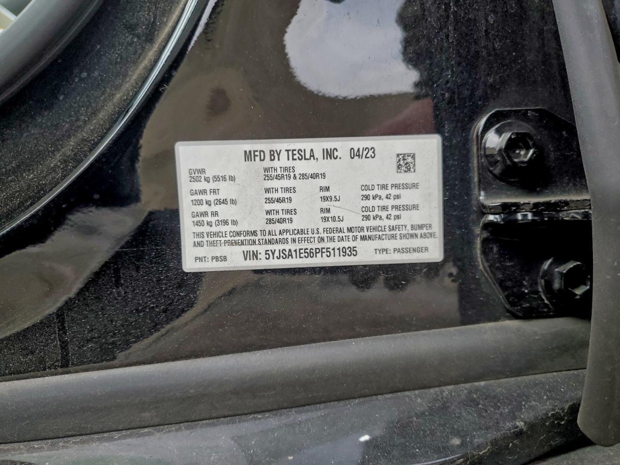 2023 TESLA MODEL S