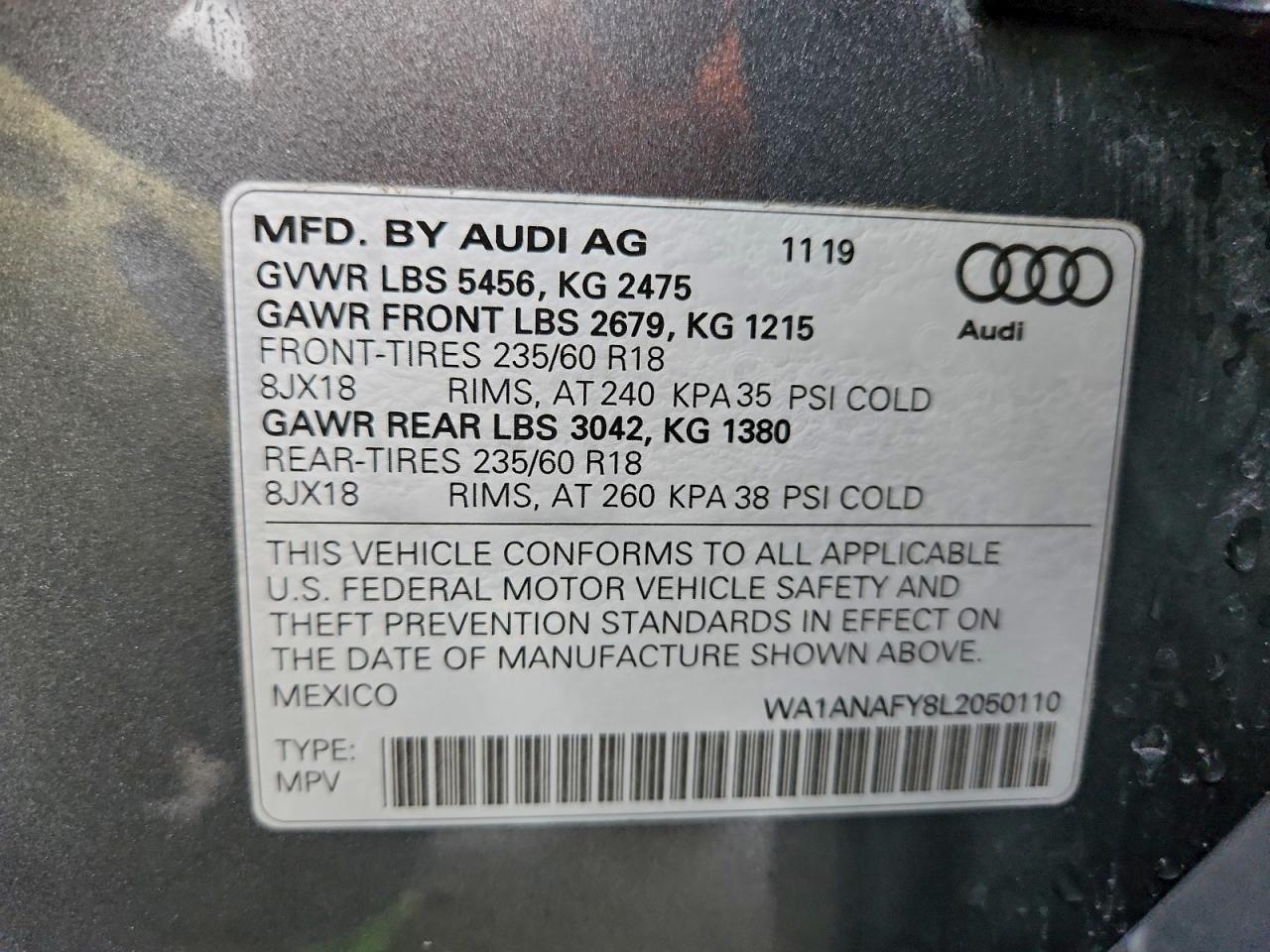 2020 AUDI Q5