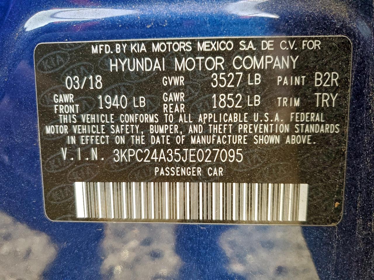 2018 HYUNDAI ACCENT
