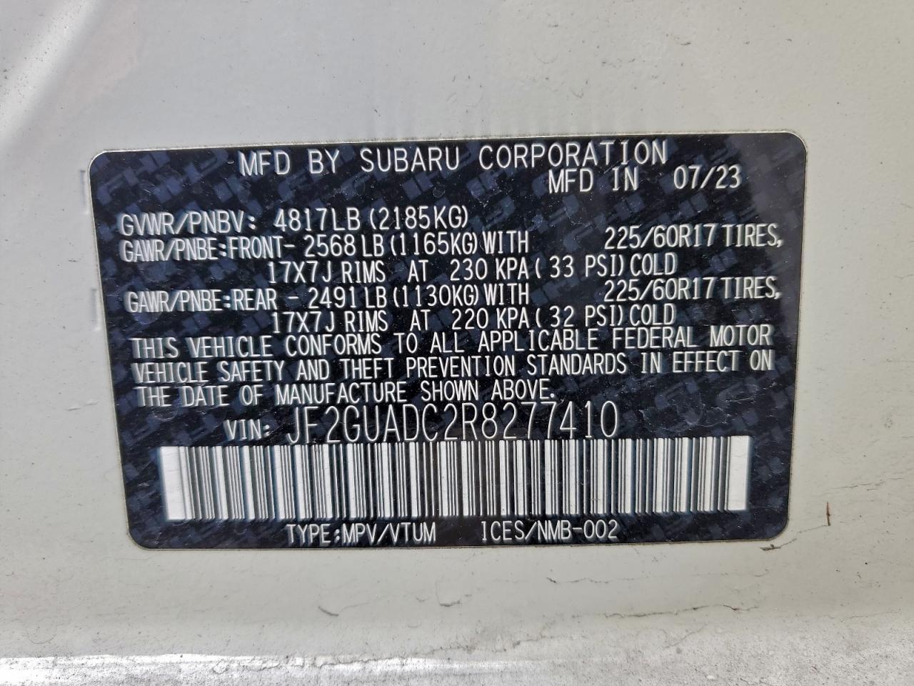 2024 SUBARU Crosstrek