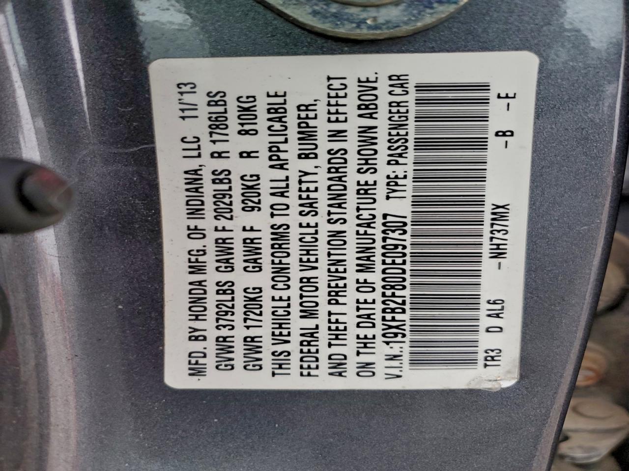 2013 HONDA CIVIC